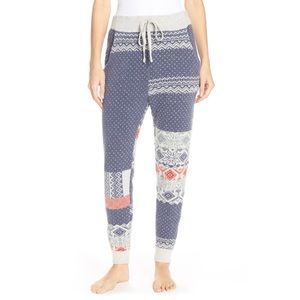 Free People Snuggle Up Fair Aisle Plush Jogger